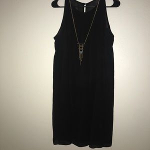 Black Dress with Necklace.