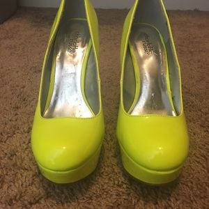 Neon Yellow Charlotte Russe Heels