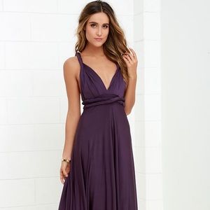 LuLus Convertible Purple Maxi Dress