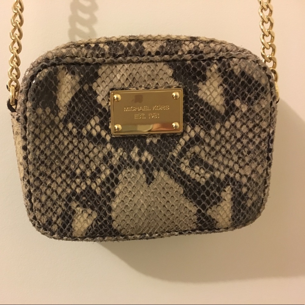 MICHAEL Michael Kors python crossbody handbag