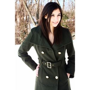 Dark Green Guess peacoat