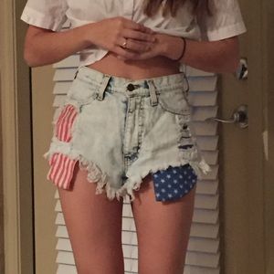 USA flag high waisted cheeky shorts 🇺🇸