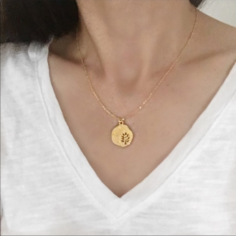 Gold Tree Design Necklace