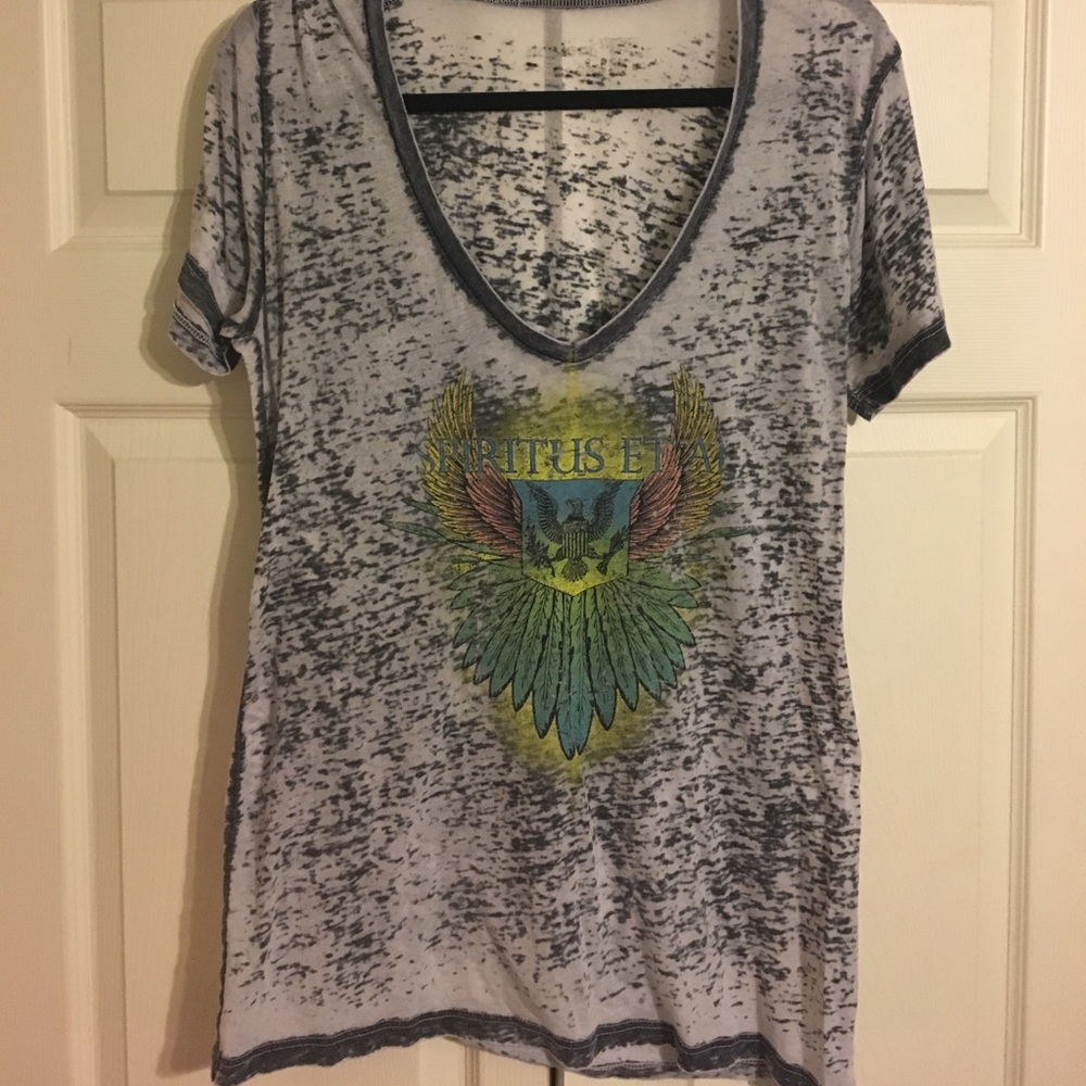Distressed graphic tee