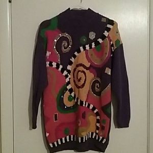 Vintage Chaus UGLY Sweate Bright Colored Knitted