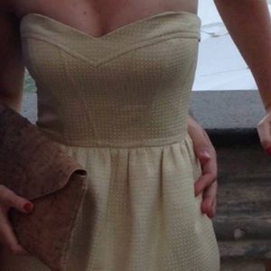 Gold Shoshanna Strapless Dress