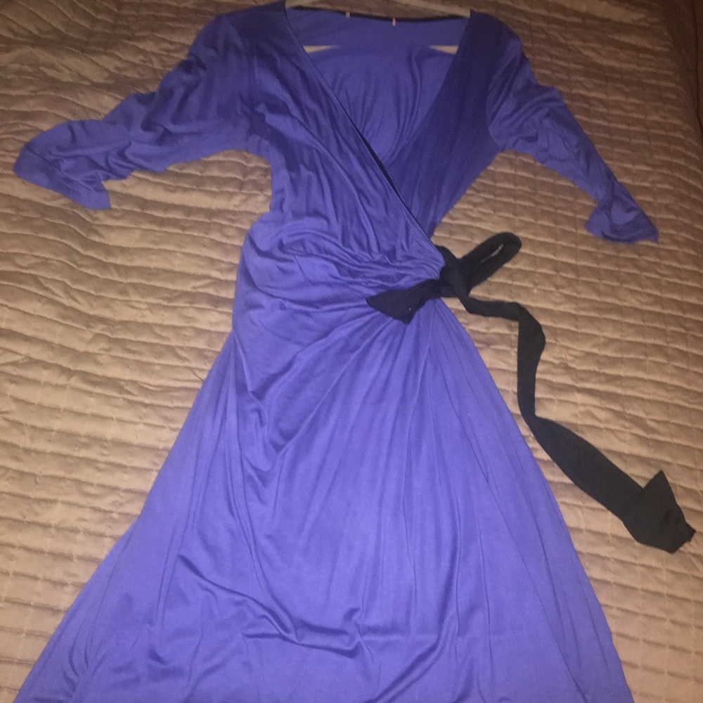 Blue Wrap Dress Size L