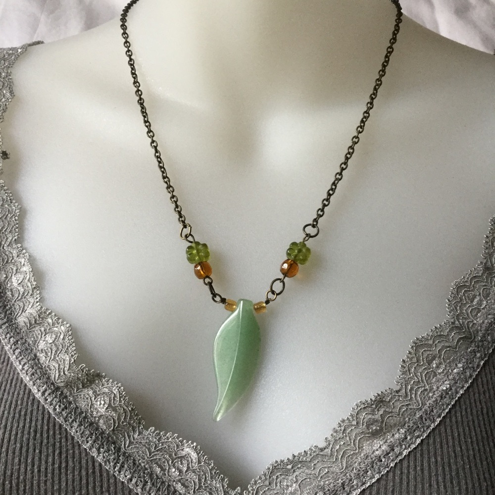 Green Leaf Necklace
