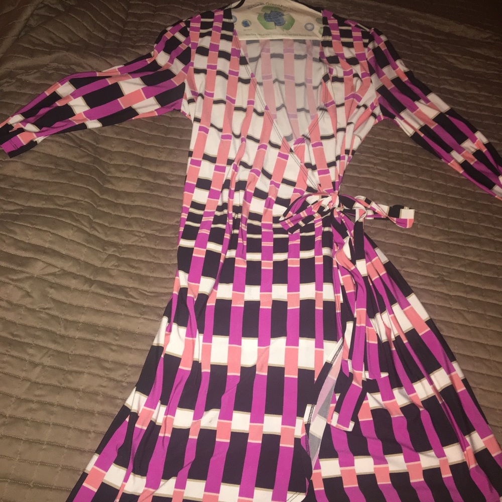 Geometric Wrap Dress