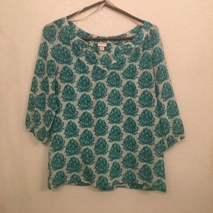 Blue hippie blouse
