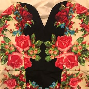 ASOS strapless floral dress