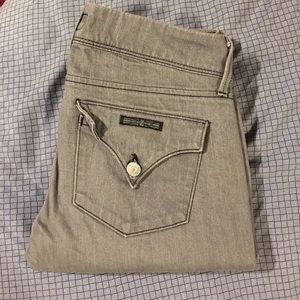 Hudson Collin Flap Skinny Jeans in gray