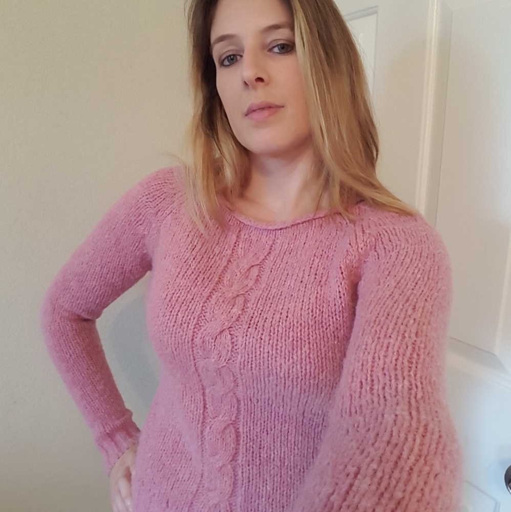 Pink knit sweater
