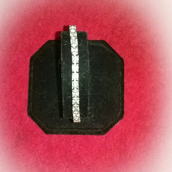 Jewelry - Estate  SS 7 1/2" CZ Princess Cut Bracelet