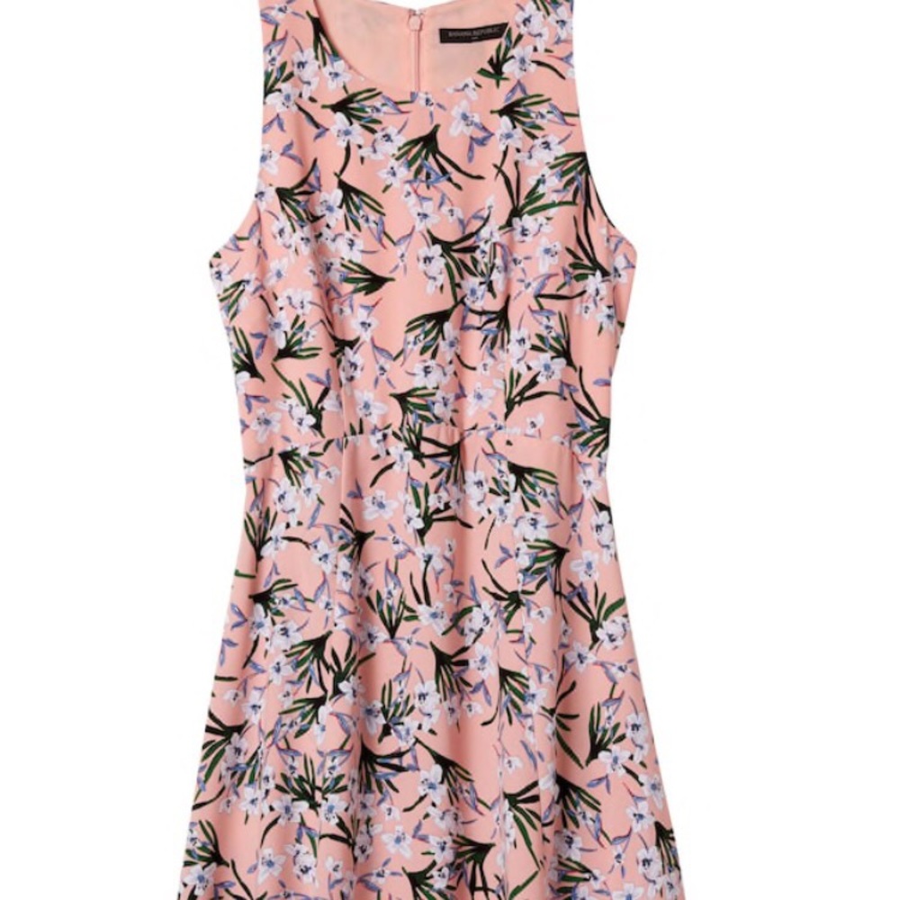 Banana Republic Floral Racerback Fit Flare Dress