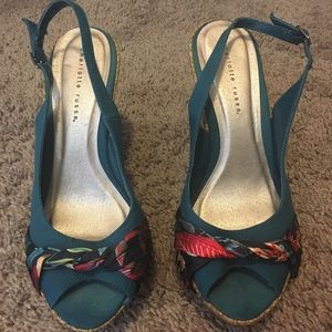 Teal Charlotte Russe Wedges