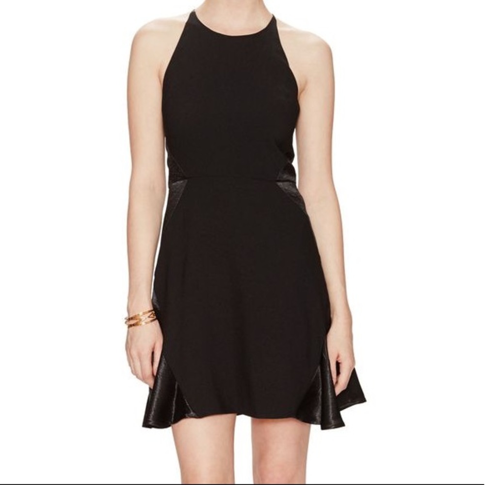 🖤1State Shine Inset Flare Black Dress NWT Size M