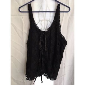 Seven/Lane Bryant black lace tank-style camisole