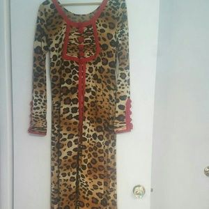 Stretch cheetah print nightgown/ dress