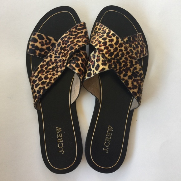 j crew cheetah slippers