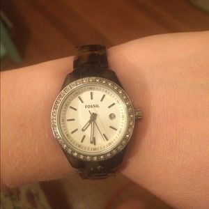 Tortoise Shell Fossil Watch