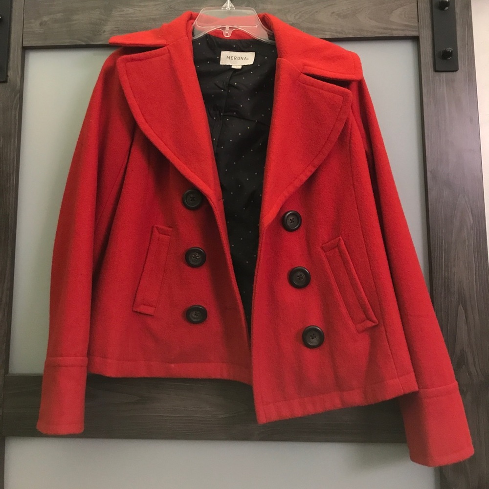 Red Merona Peacoat