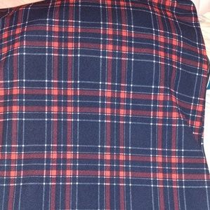 EUC 2X lularoe Cassie blue /red plaid