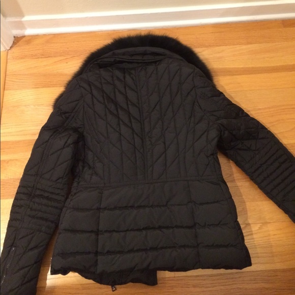 ABS removable fur collar quilted Moto jacket - Picture 8 of 8