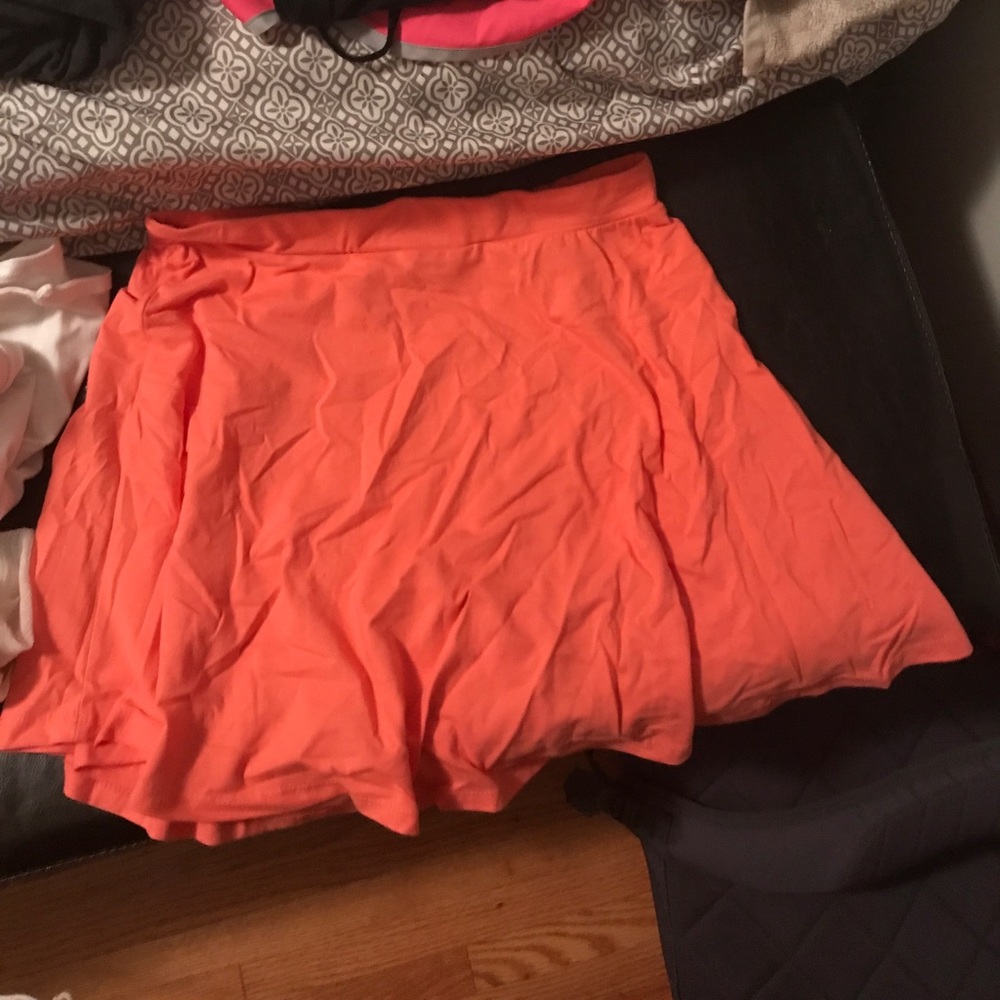 Bright pink skirt