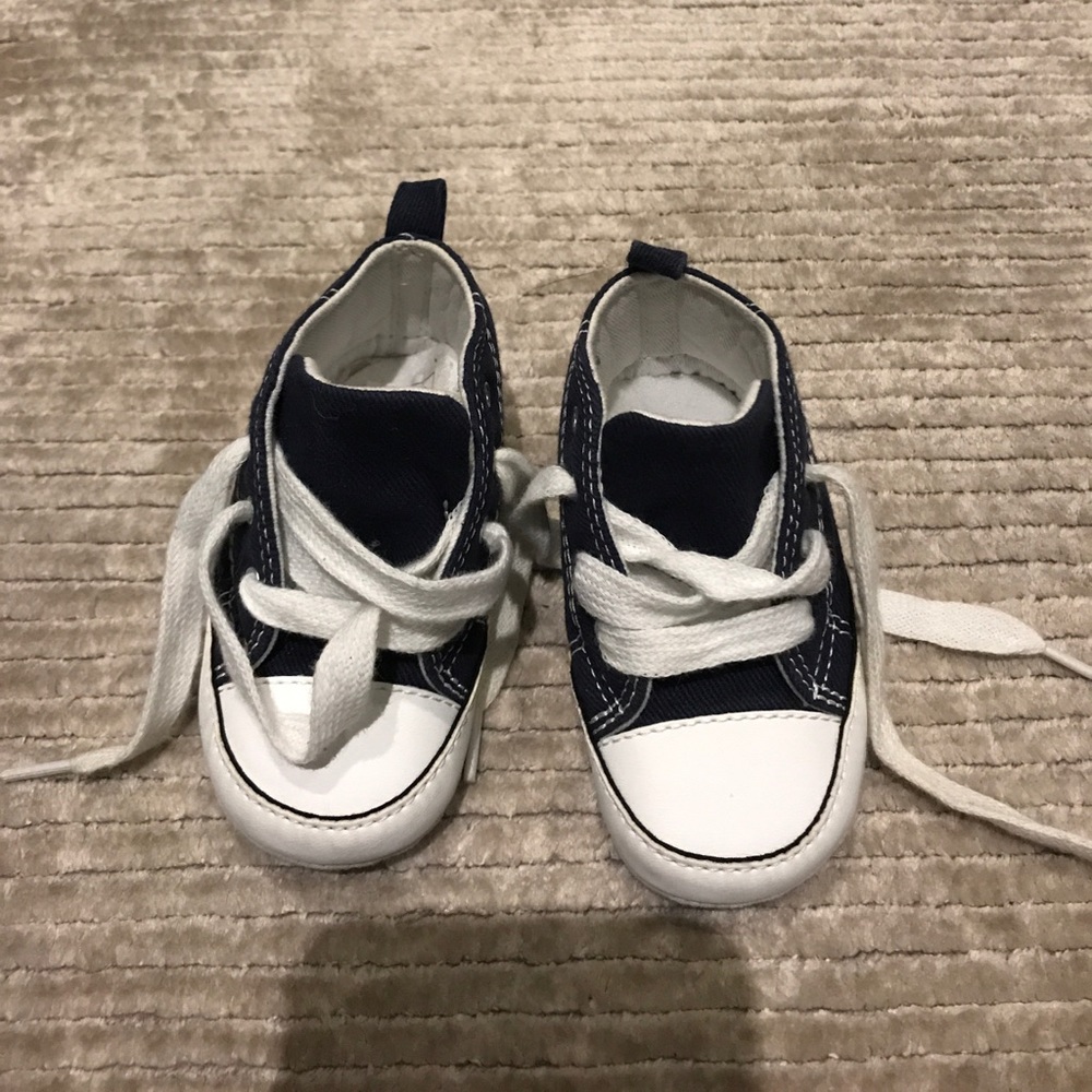 Converse Navy Crib Shoes