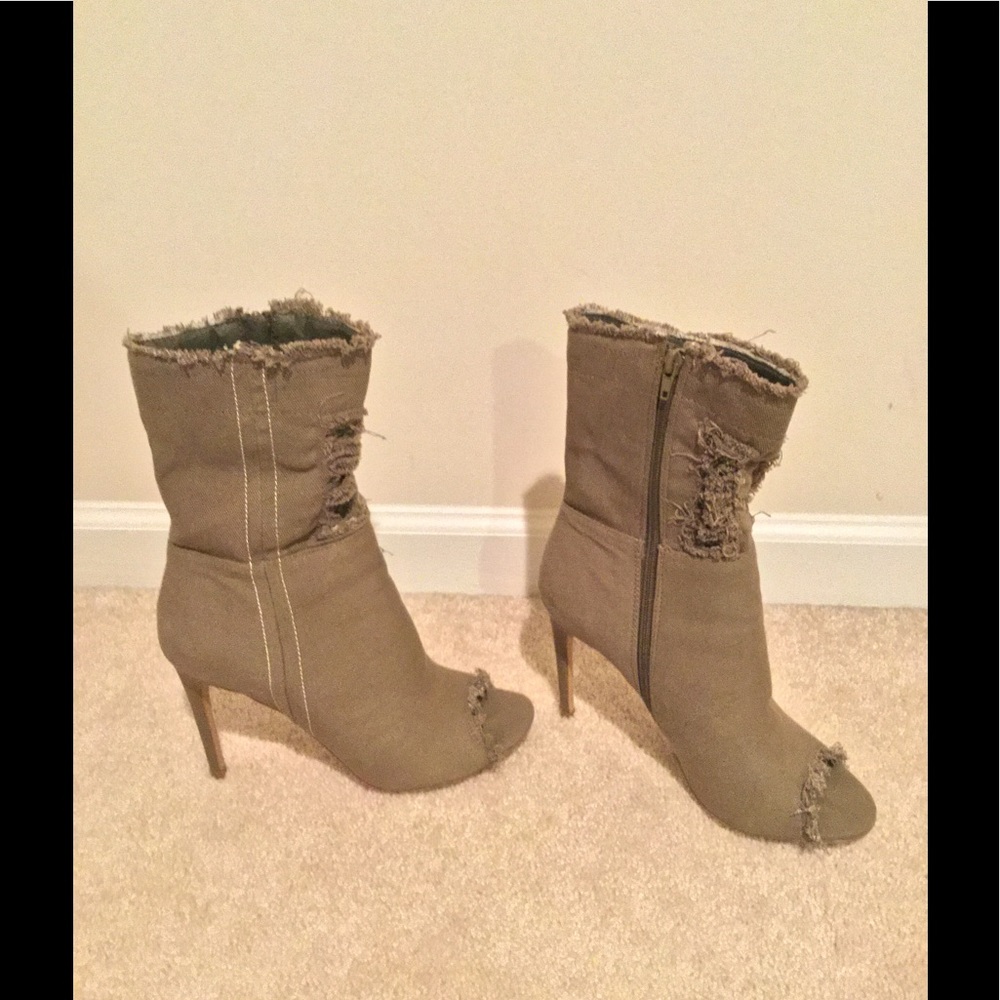 Denim Tan boots by Shoe Republic