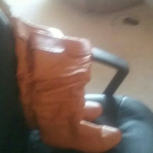 Mustard Crinkle Boots