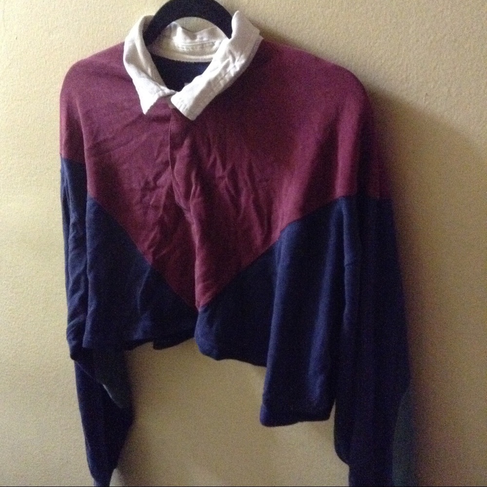 Vintage rugby crop top
