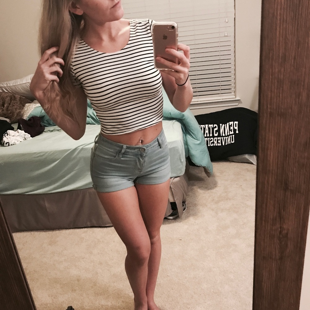 Garage striped Crop Top