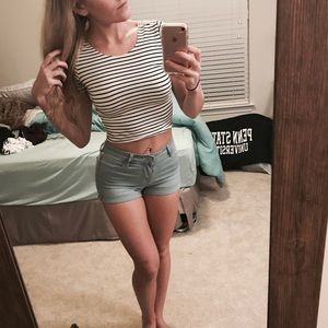 Garage striped Crop Top