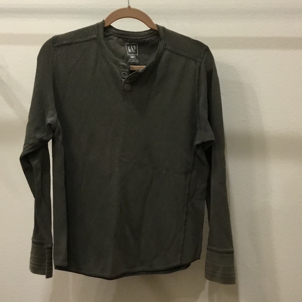 GAP olive green Henley shirt