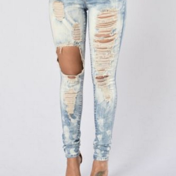 FASHION NOVA ACID JEANS SIZE 13 - Picture 2 of 8