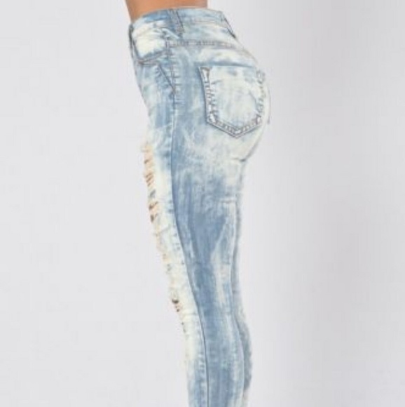 FASHION NOVA ACID JEANS SIZE 13 - Picture 5 of 8