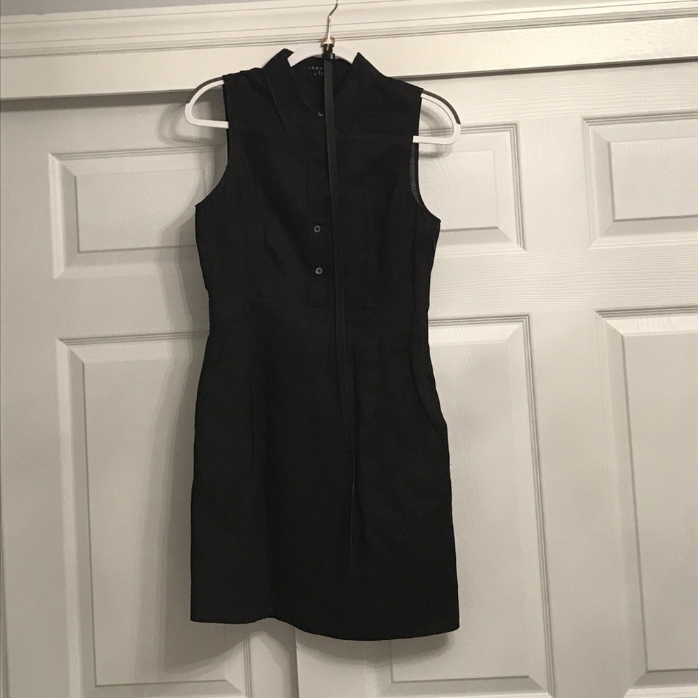 Theory Black Linen Dress.