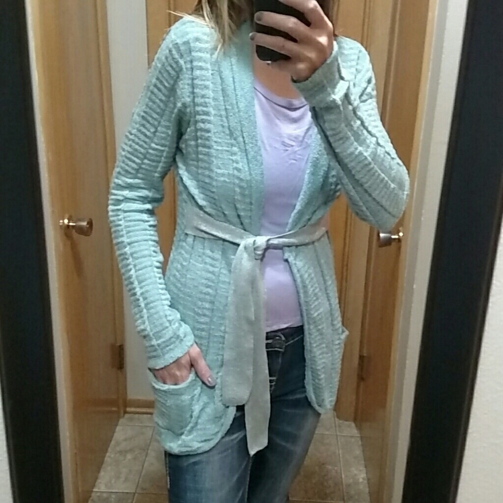 Turquoise & Silver Cardigan