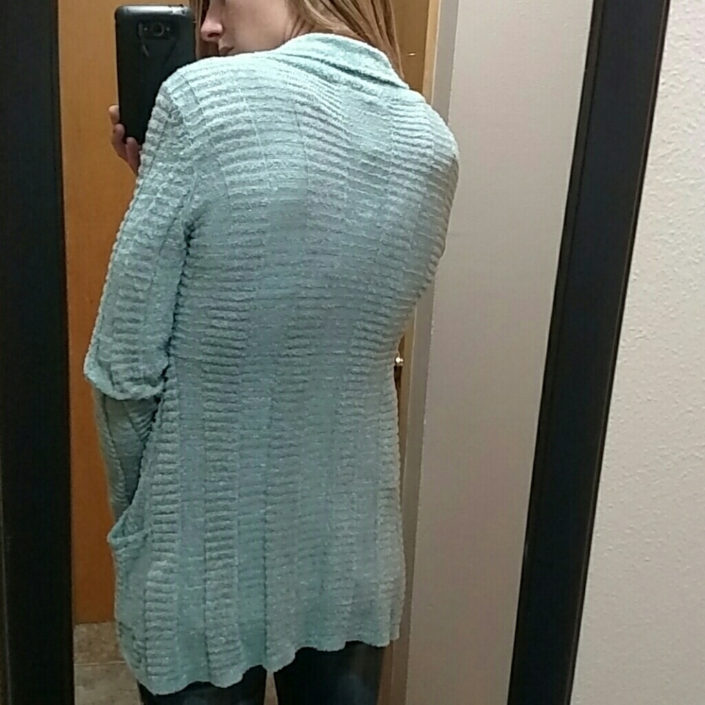 Turquoise & Silver Cardigan - Picture 3 of 4