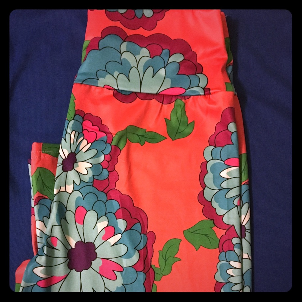 Coral floral Palazzo Pants