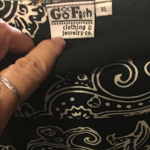 Go Fish Blk/Wht Flaired  Drop Waist Brand Skirt 16