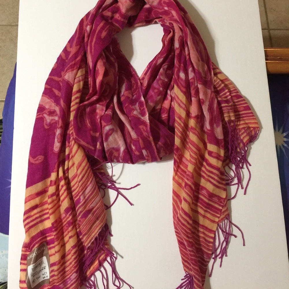 Light orange and purple scarf