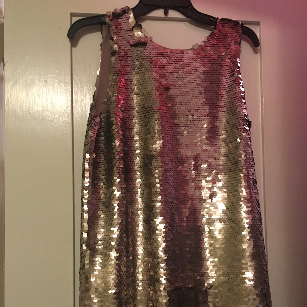Paper Crown Cambria Sequined shift Dress