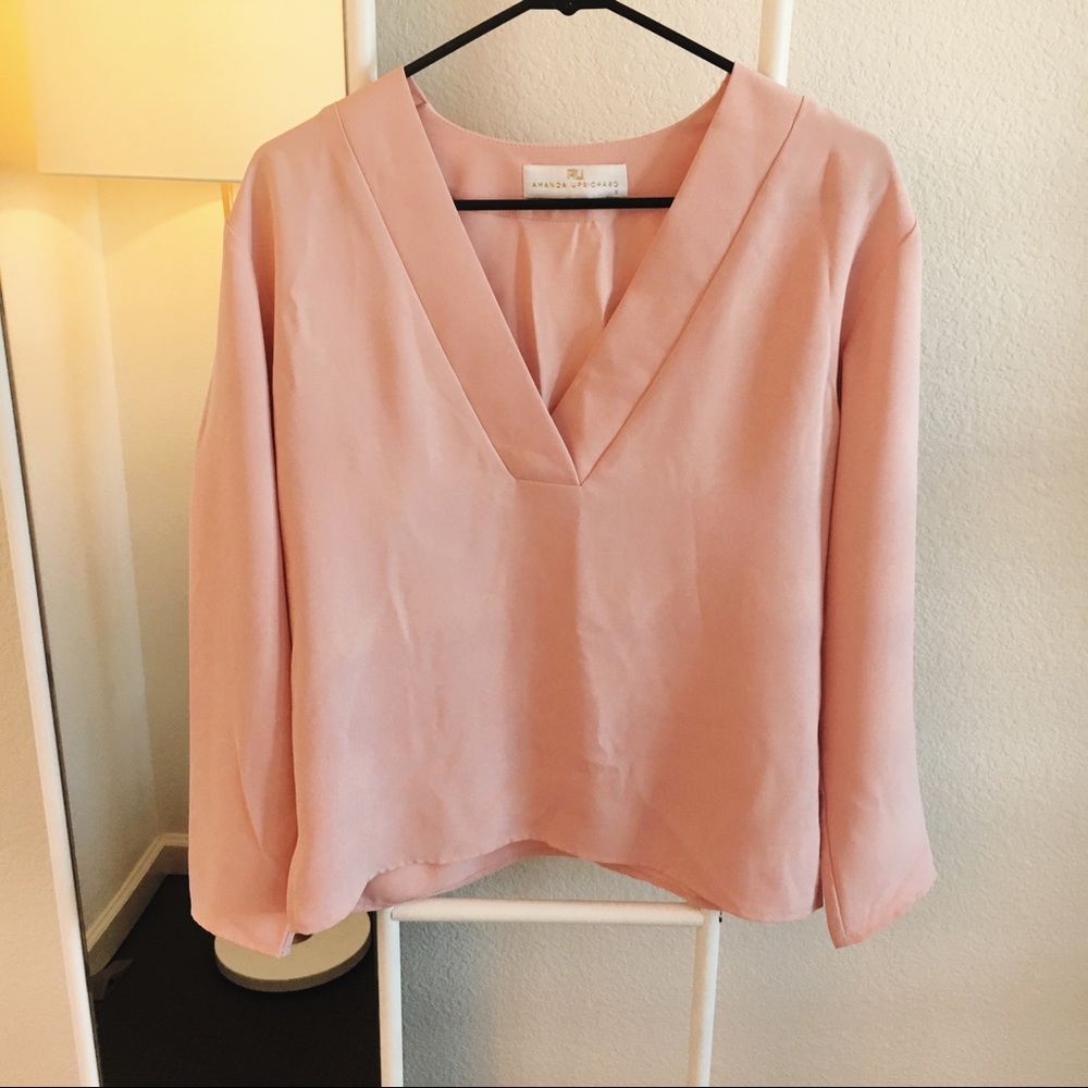 Amanda Uprichard Laurel Top in Pink