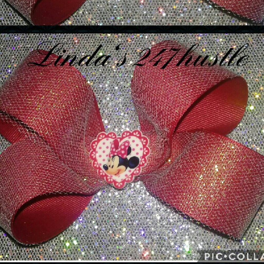 Minnie mouse hair ribbon