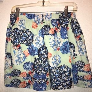 Floral J. Crew skirt size small