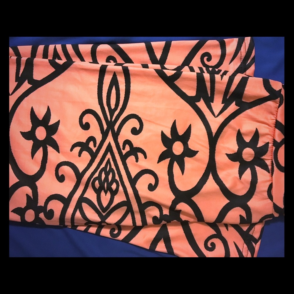 Pink/Black patterned palazzo pants