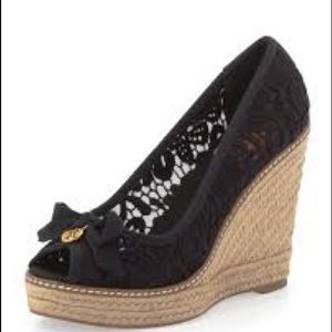 New Tory Burch Black Jackie Espadrilles Sz 8-$285!